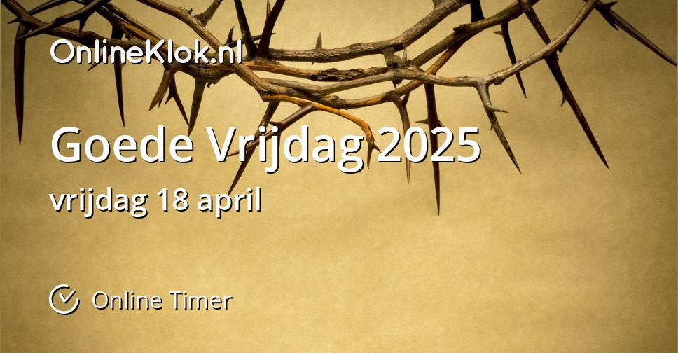 Goede Vrijdag 2025