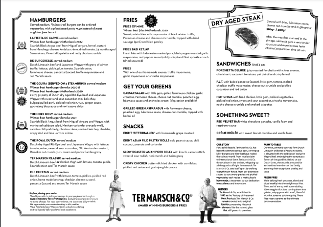 Ter Marsch & Co Menu