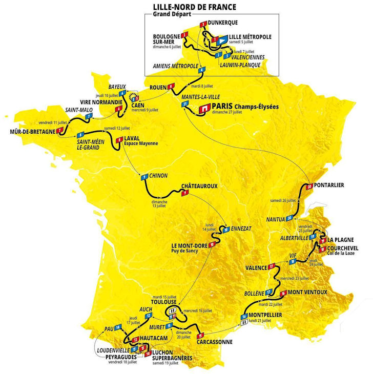 Tour De France Vandaag Parcours