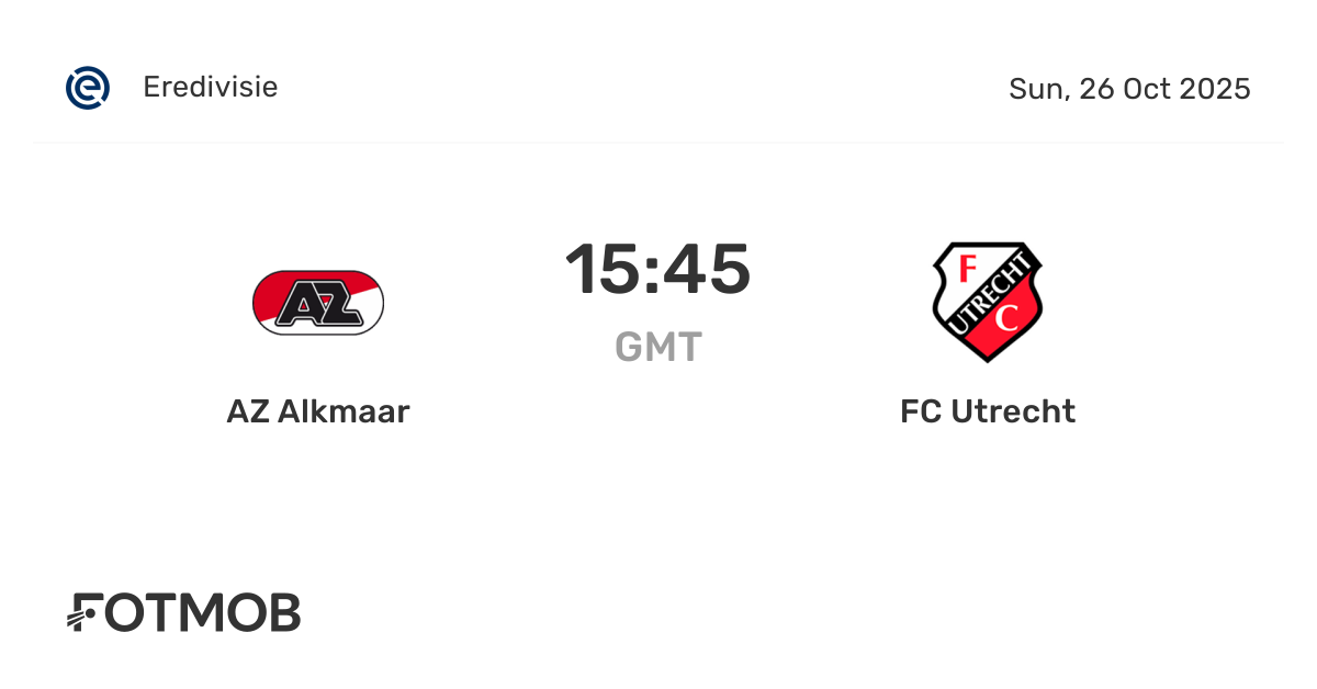 19.05 2 30 Pm Az Alkmaar Fc Utrecht Eredivisie