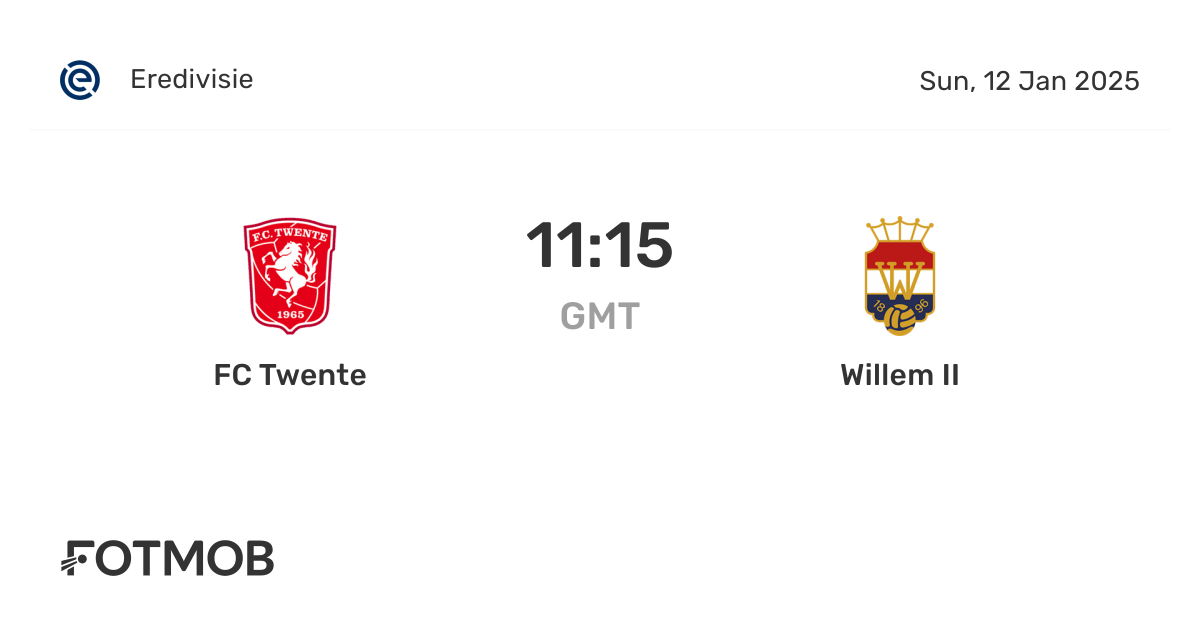FC Twente Enschede Willem II Tilburg H2H