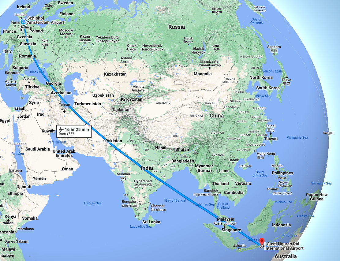 Hoe Lang Vliegen Naar Bali Vanaf Schiphol