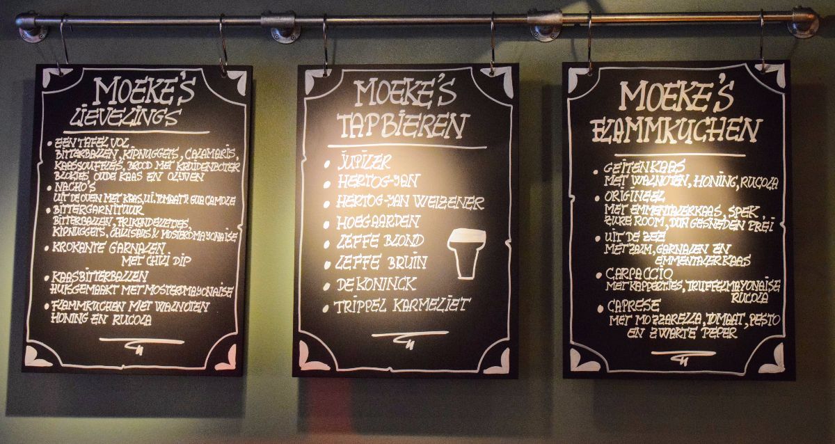 Moeke Delft Menu