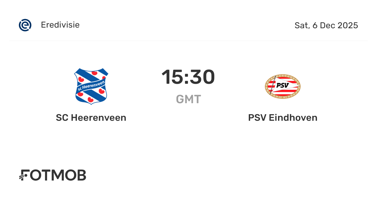 Stand Sc Heerenveen Psv Stats