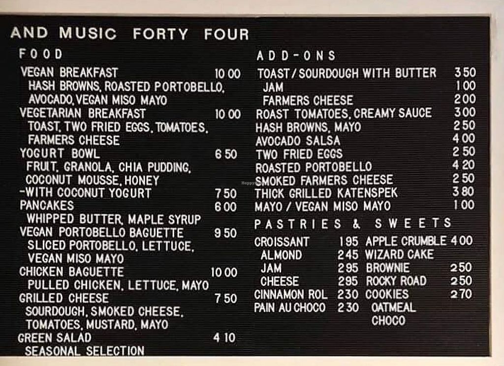 The Village Coffee & Music Utrecht Menu