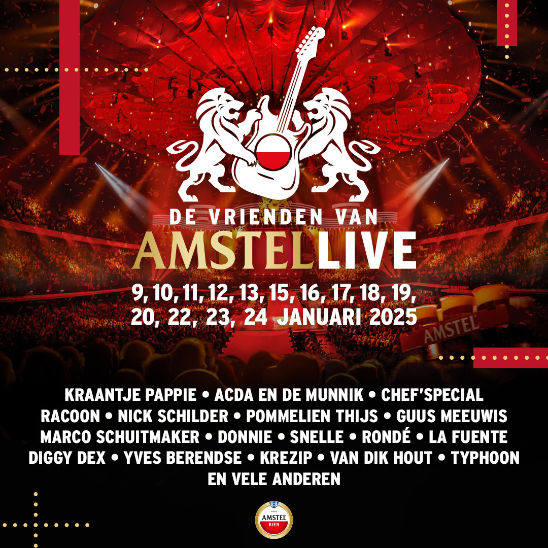 Vrienden Van Amstel 2025 Artiesten Live