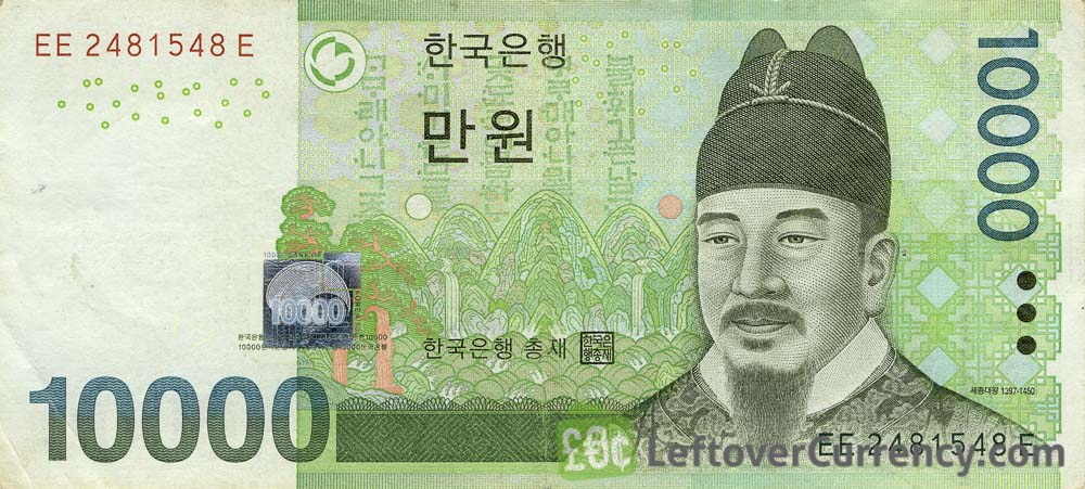 10000 Won In Euro
