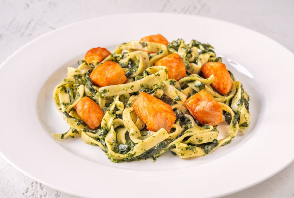 Tagliatelle Met Zalm En Spinazie