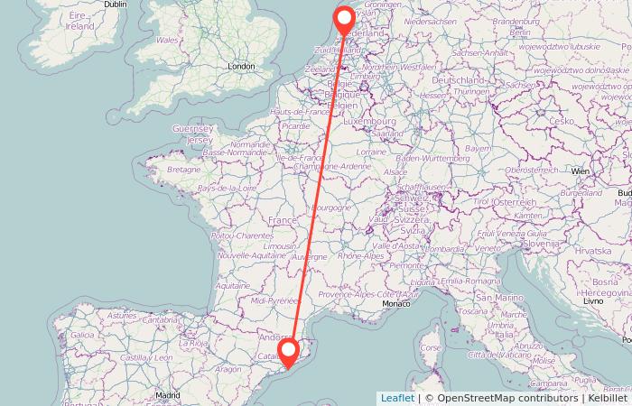 Trein Barcelona - Amsterdam