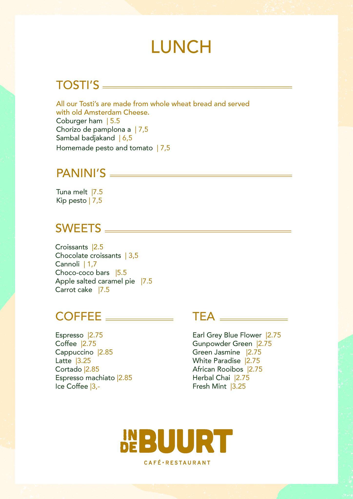 Uit Eten In De Buurt Menu