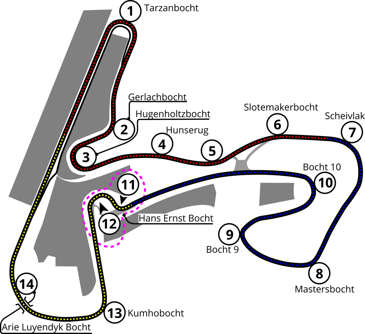 Zandvoort Circuit Map