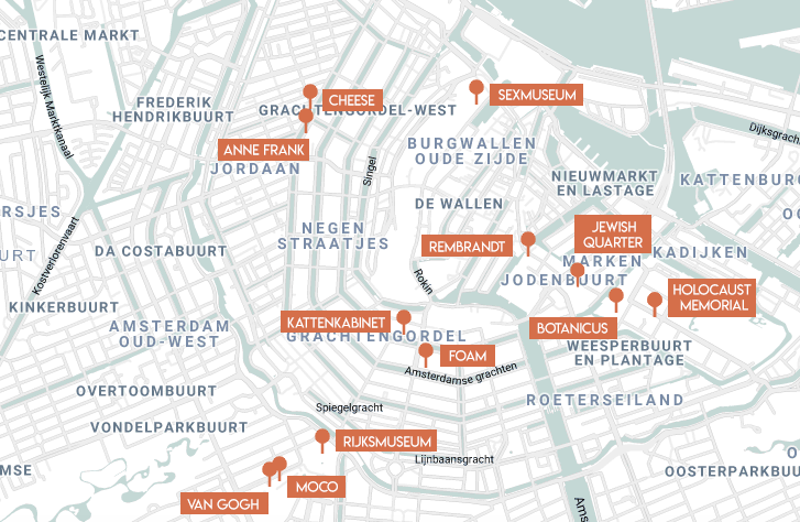 Amsterdam Museums Map