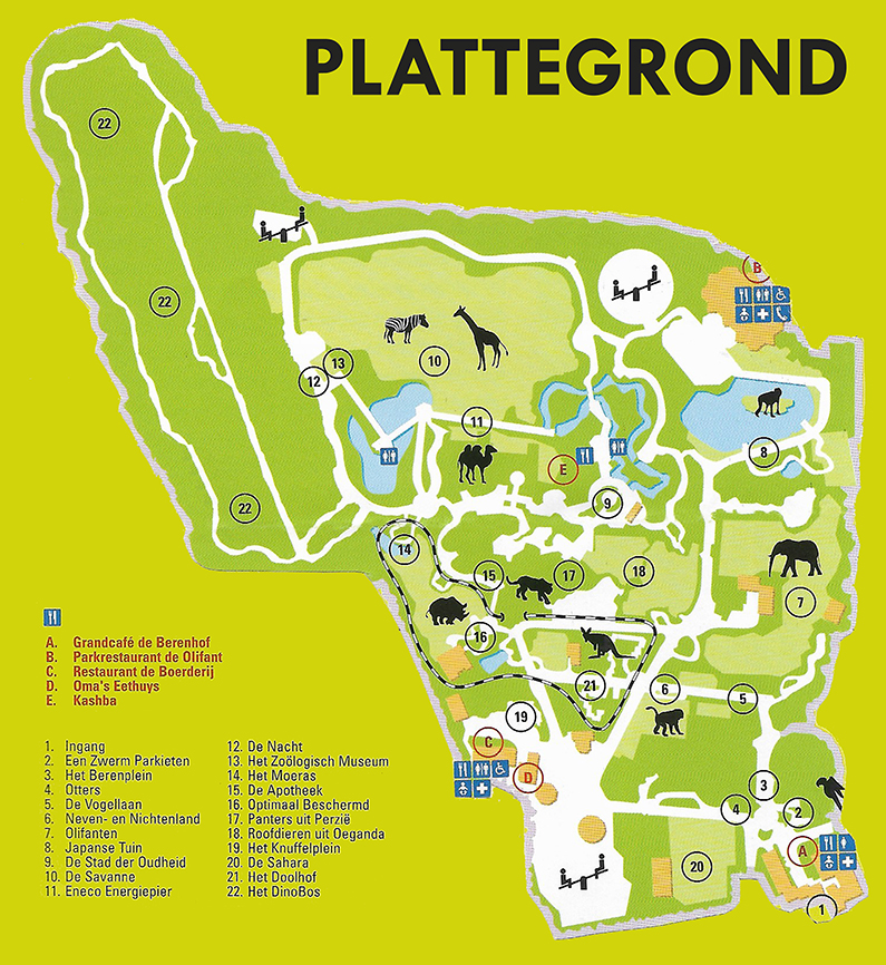 DierenPark Amersfoort Plattegrond