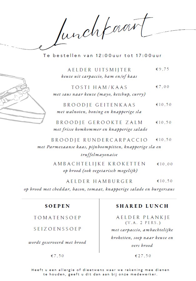 Het Wapen Van Aelden Menu