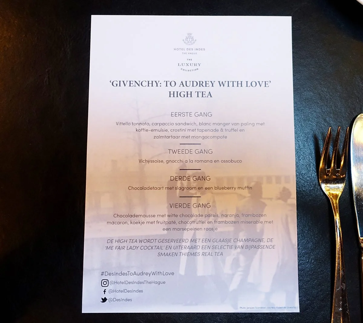 Hotel Des Indes Den Haag Restaurant Menu