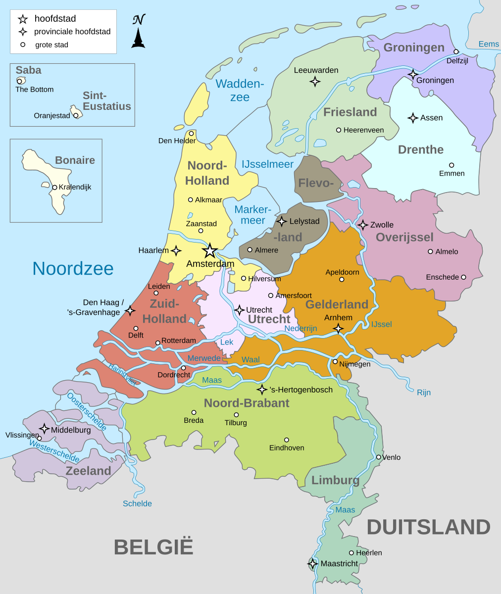 Netherlands Provinces And Cities