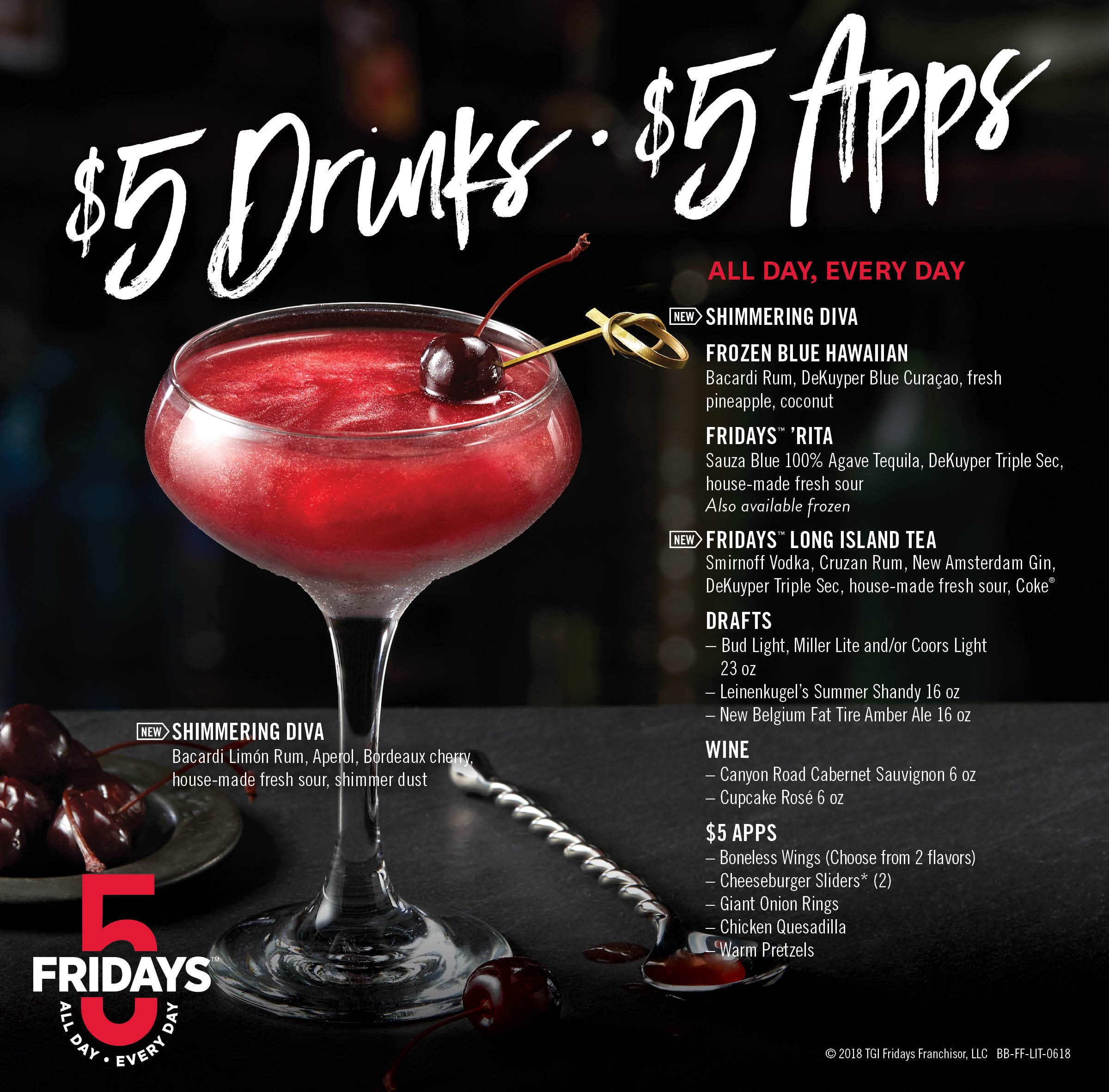 TGI Fridays Happy Hour Menu