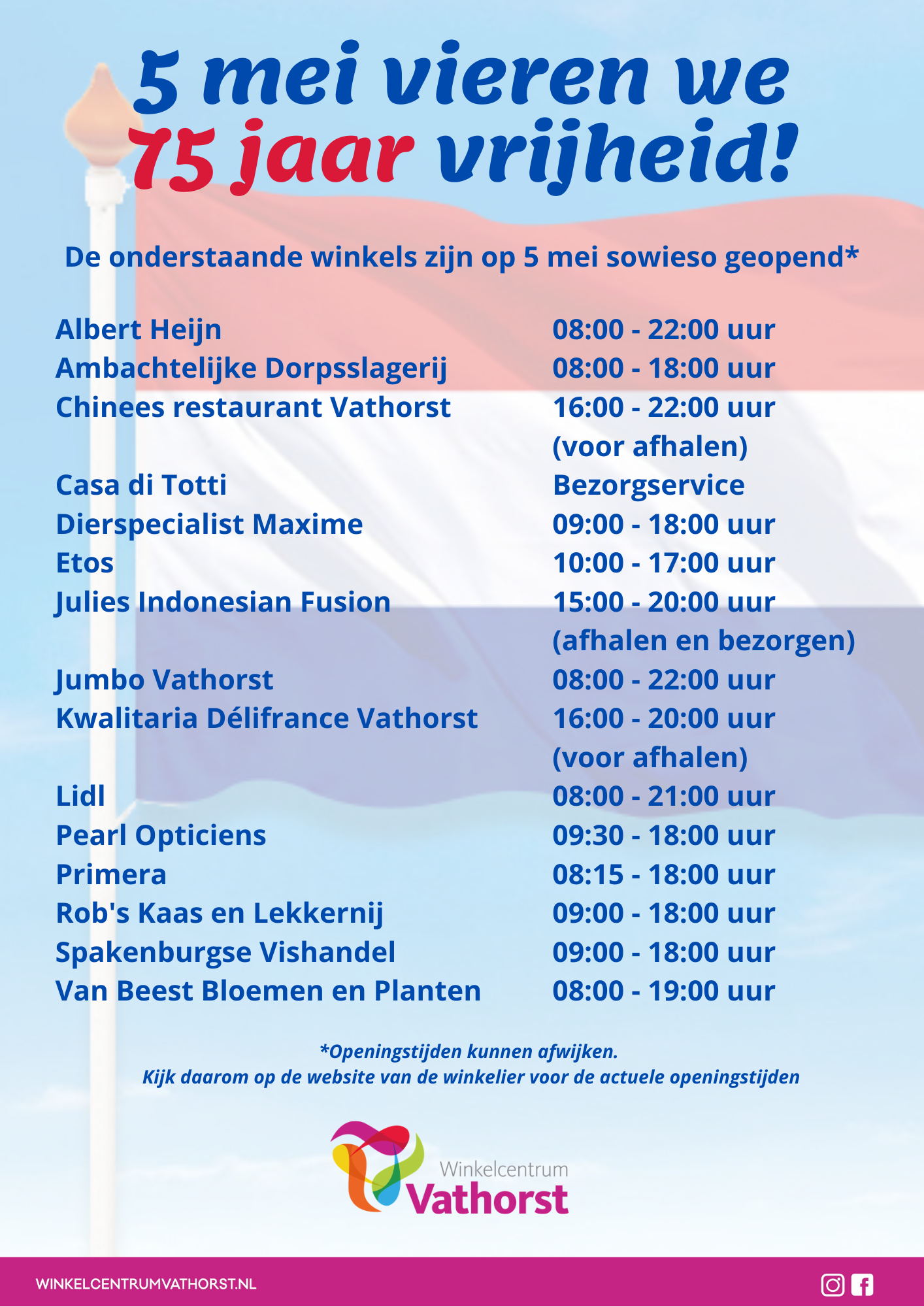 Zijn De Winkels Open Op Bevrijdingsdag