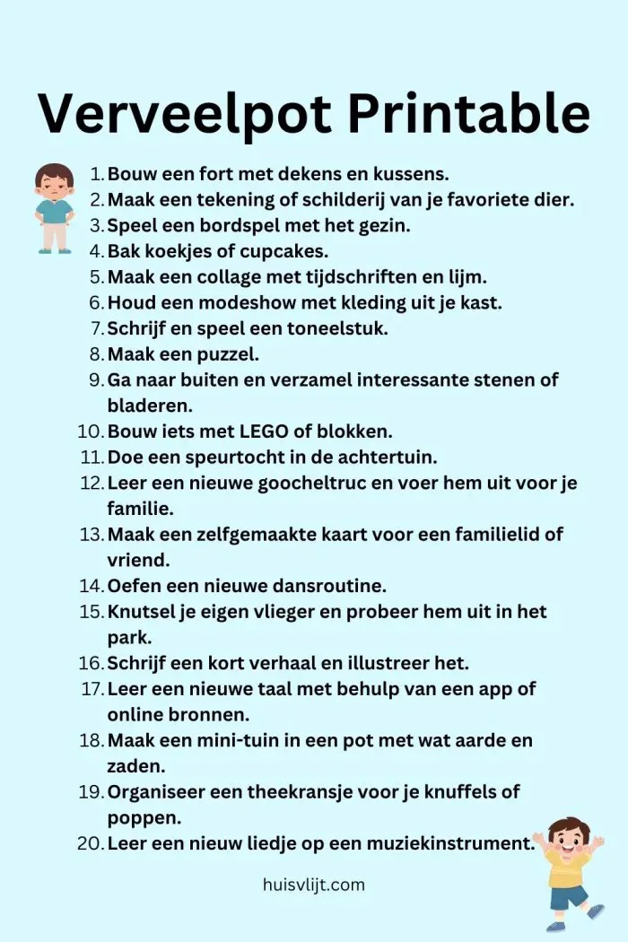 Als Je Je Verveelt Lijstje