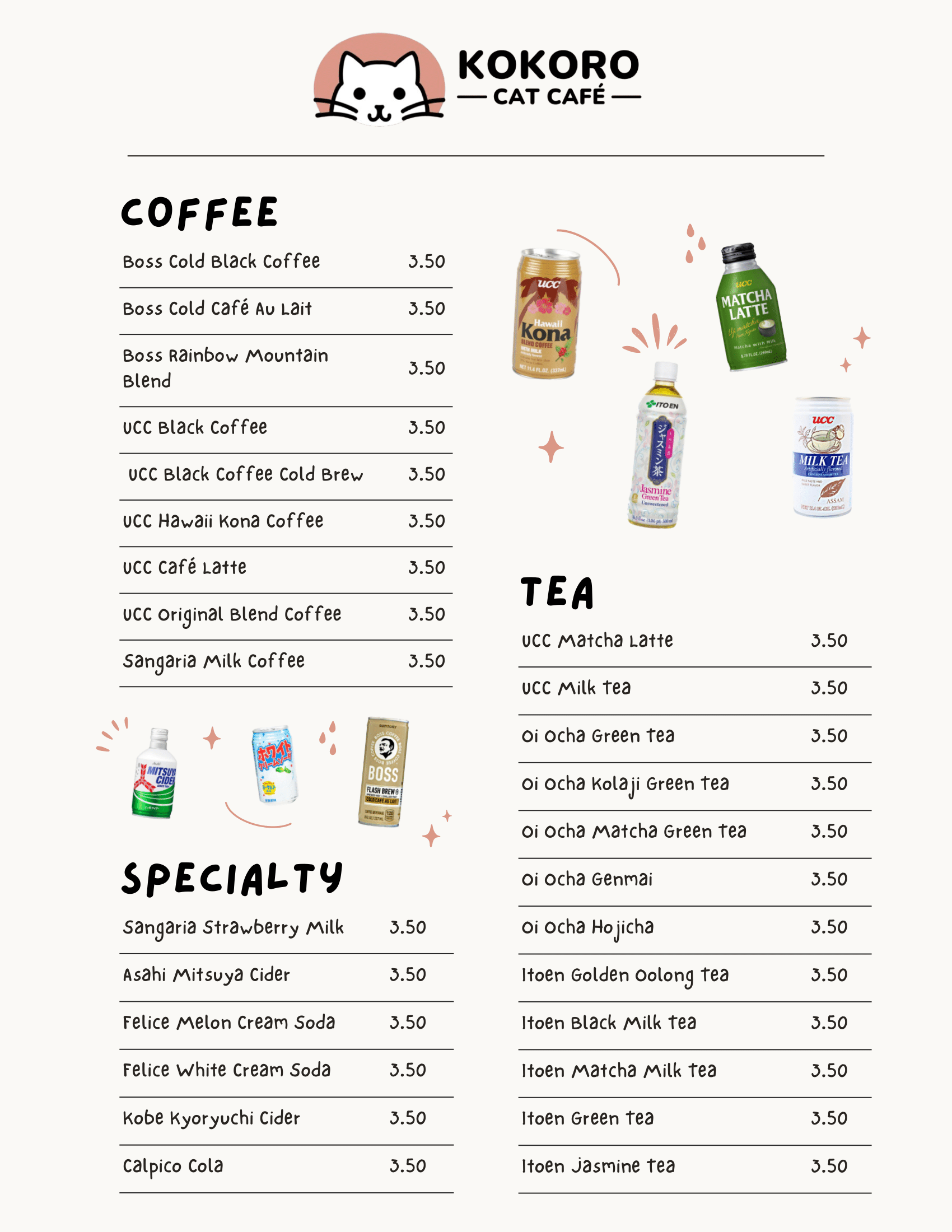 Cat Cafe Jakarta Near Me Menu