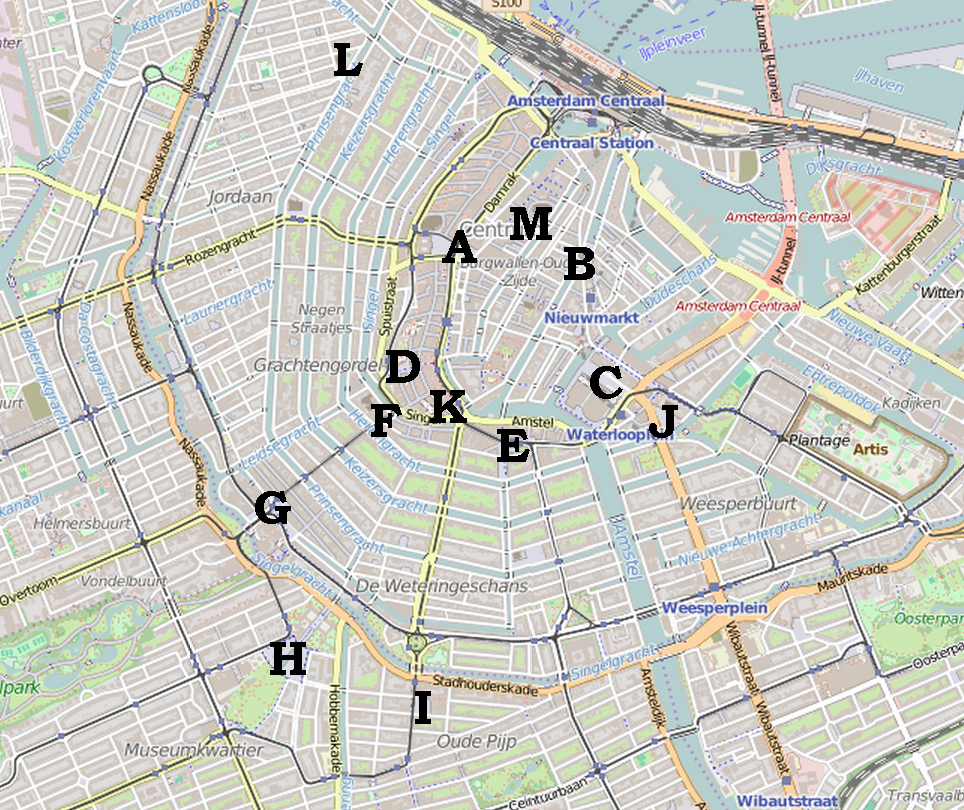 Dam Square Amsterdam Map
