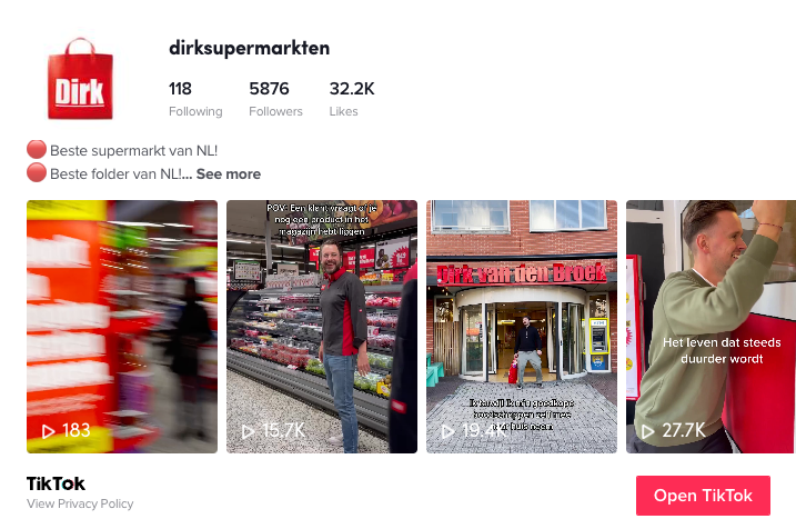 Dirk Van Den Broek Openingstijden