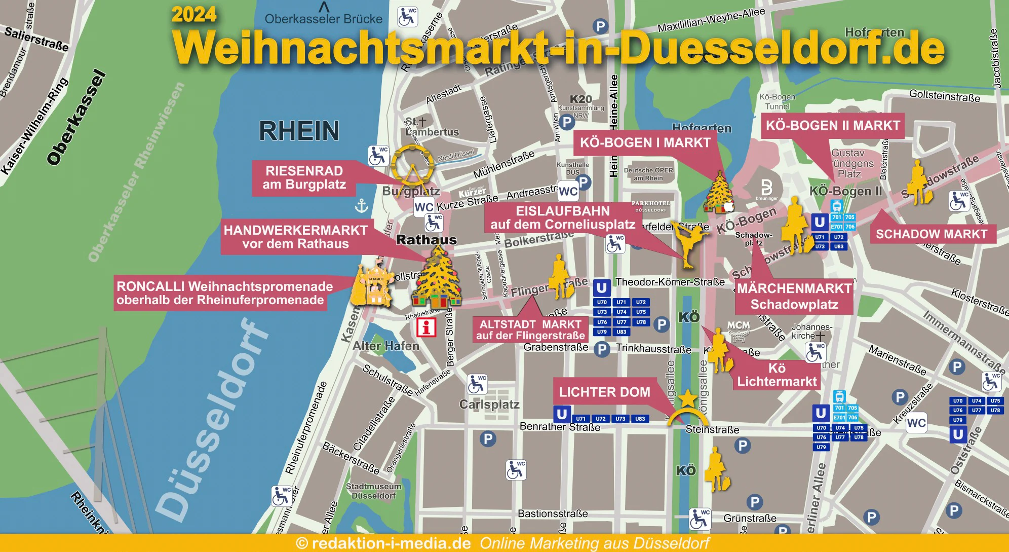 Düsseldorf Christmas Market Map