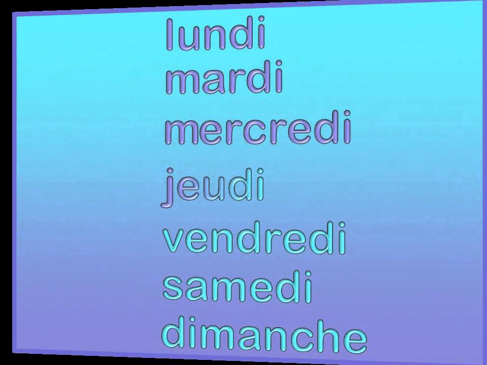 French Days Of The Week Song YouTube
