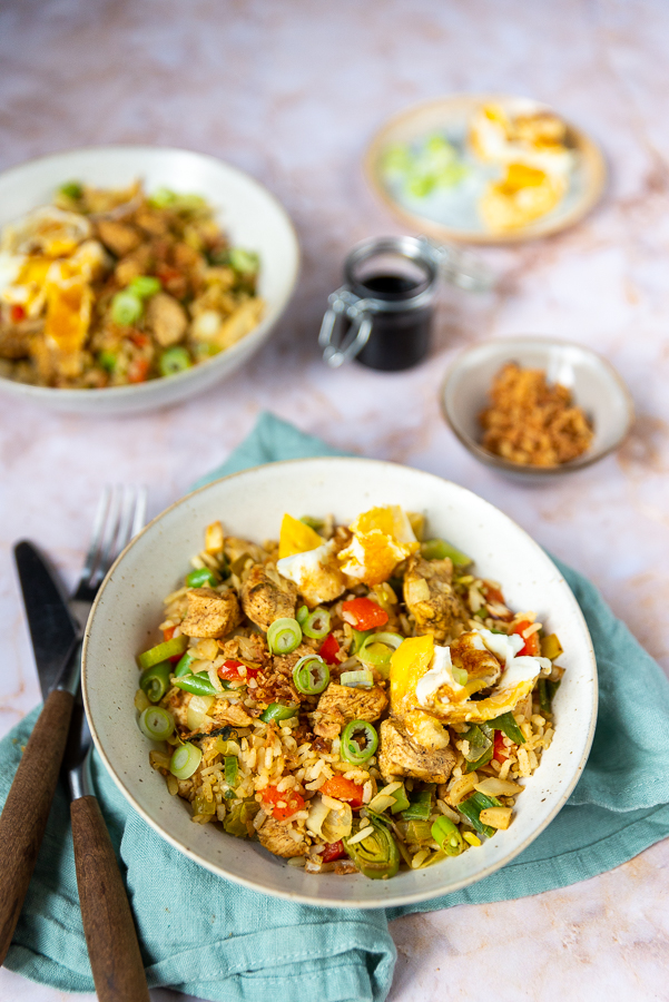 Gebakken Rijst Met Kip Recept