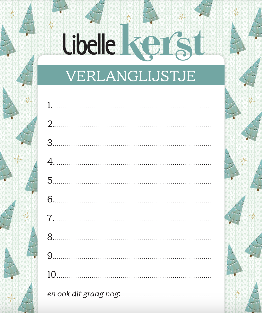 Gratis Verlanglijstje