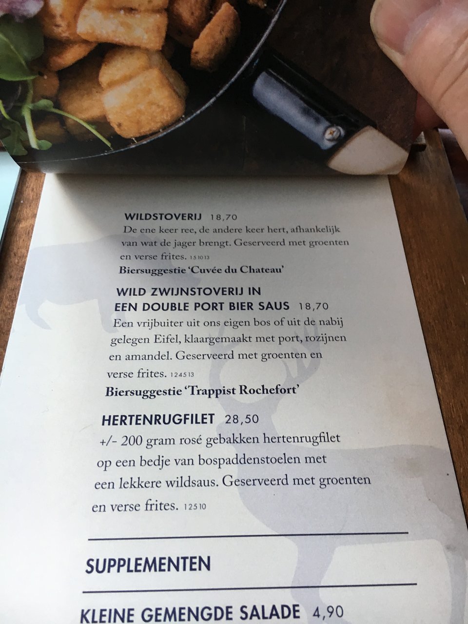 Hijgend Hert Menu