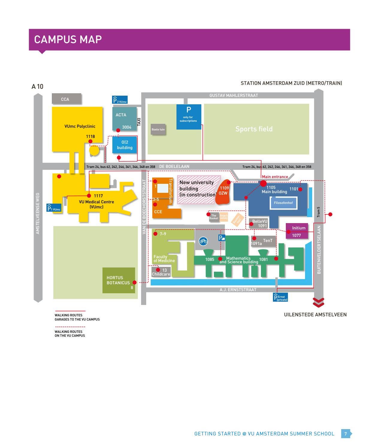 Hortus Botanicus Vrije Universiteit Amsterdam Map