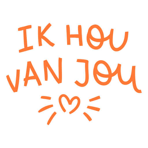 Ik Hou Of Ik Houd Words