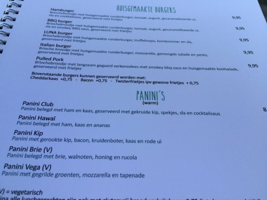 LUNA Stein Menukaart