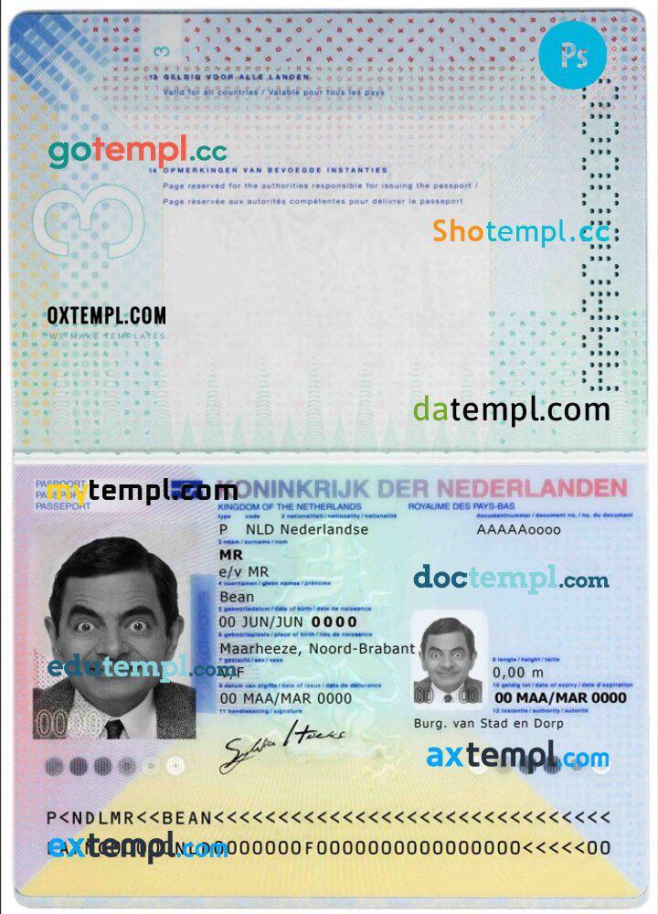 Netherlands Passport Sample
