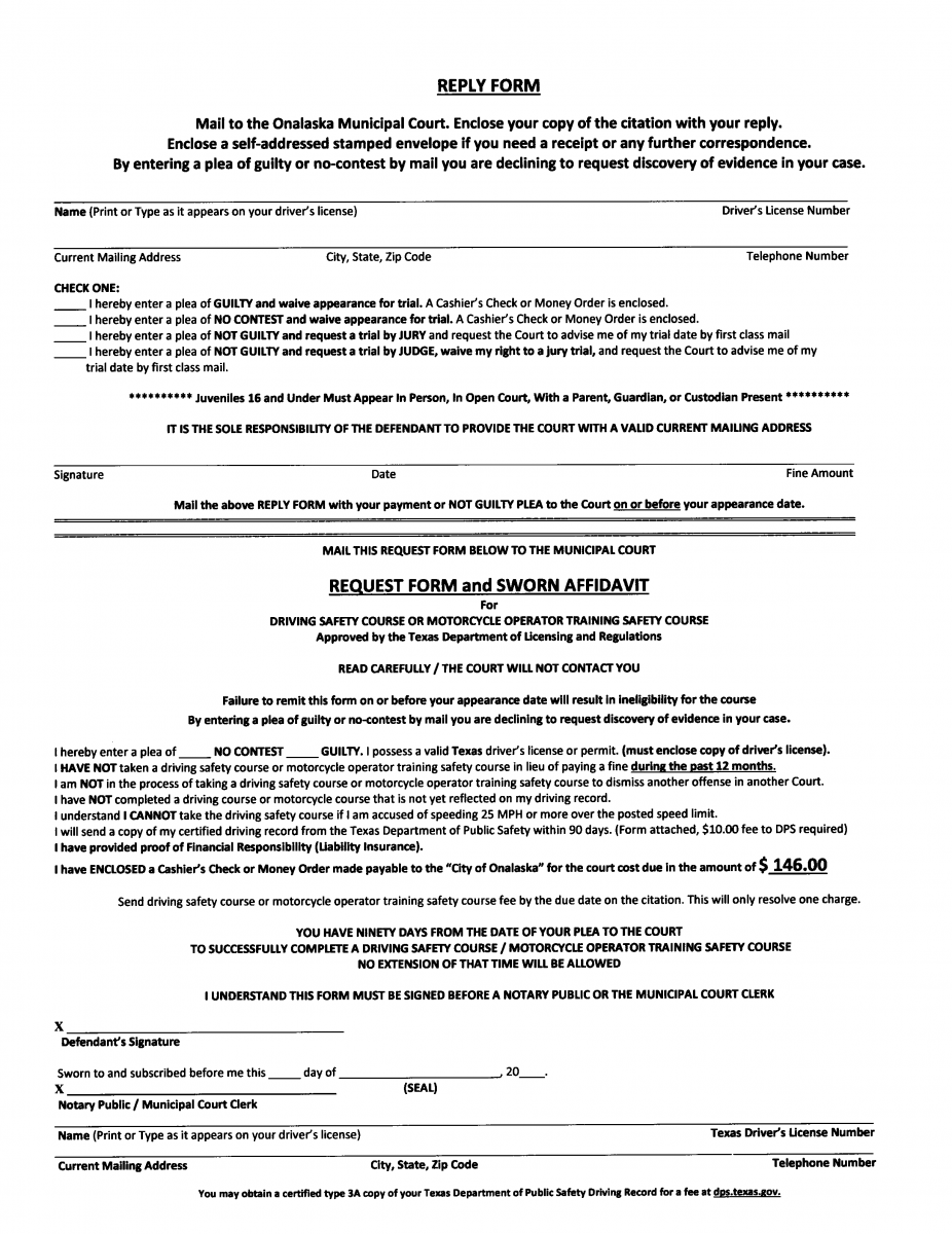 Pay Ticket Online Texas