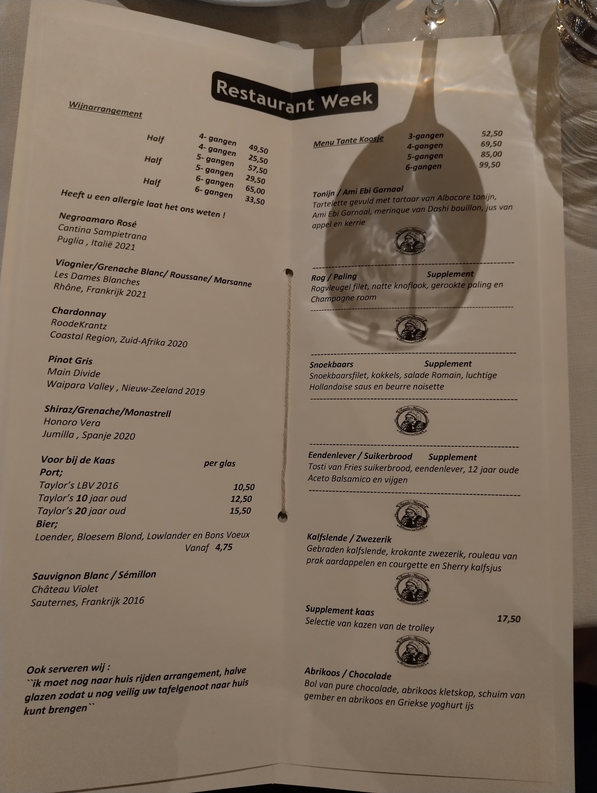 Restaurant Loenen Aan De Vecht Menu
