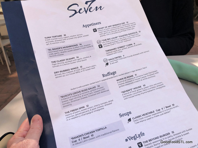 Restaurant Seven Menu