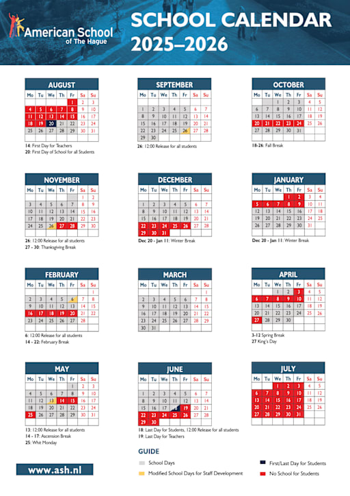 School Holidays Netherlands