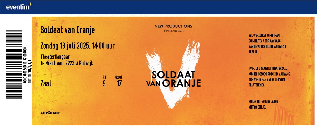 Soldaat Van Oranje Korting Tickets