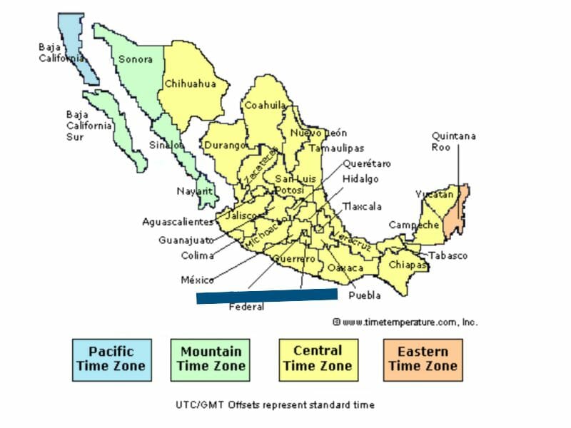 Tijd In Mexico Cancun