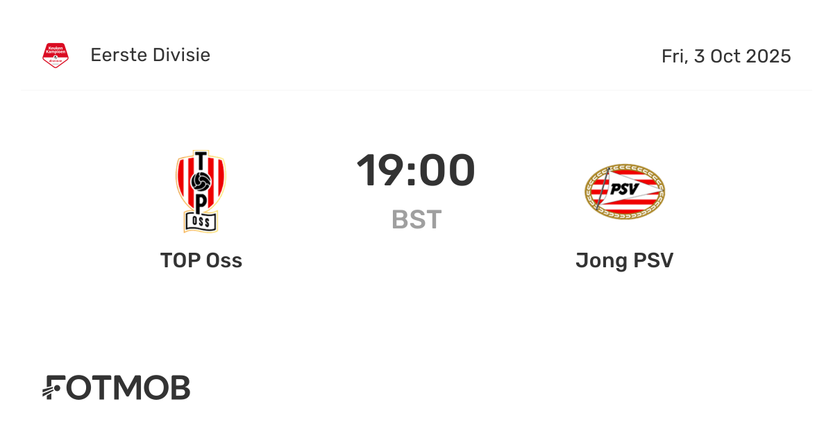 Top Oss Vs Jong Results