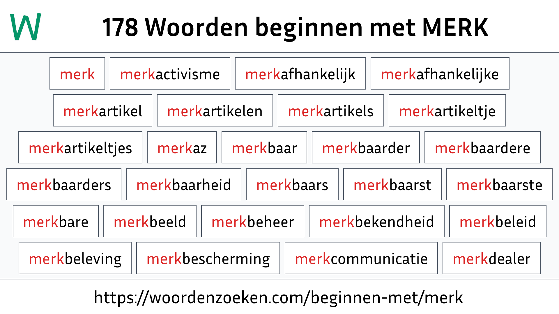 Woorden Beginnen Met