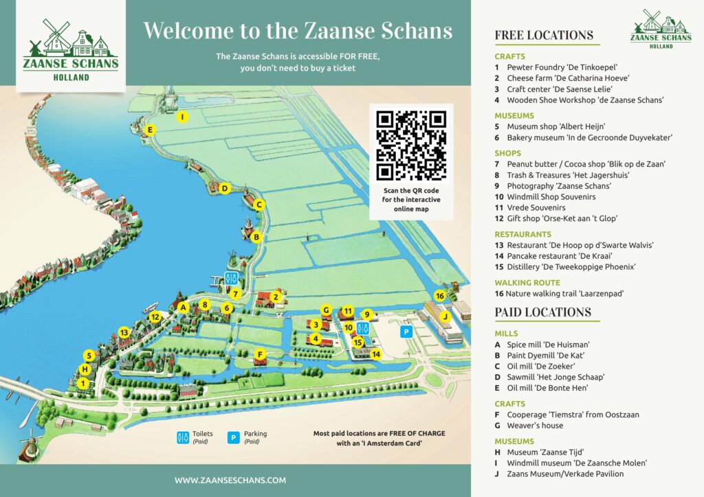 Zaanse Schans Windmills Directions Map