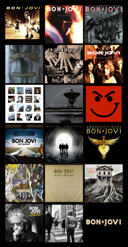 Bon Jovi Album Covers In Order