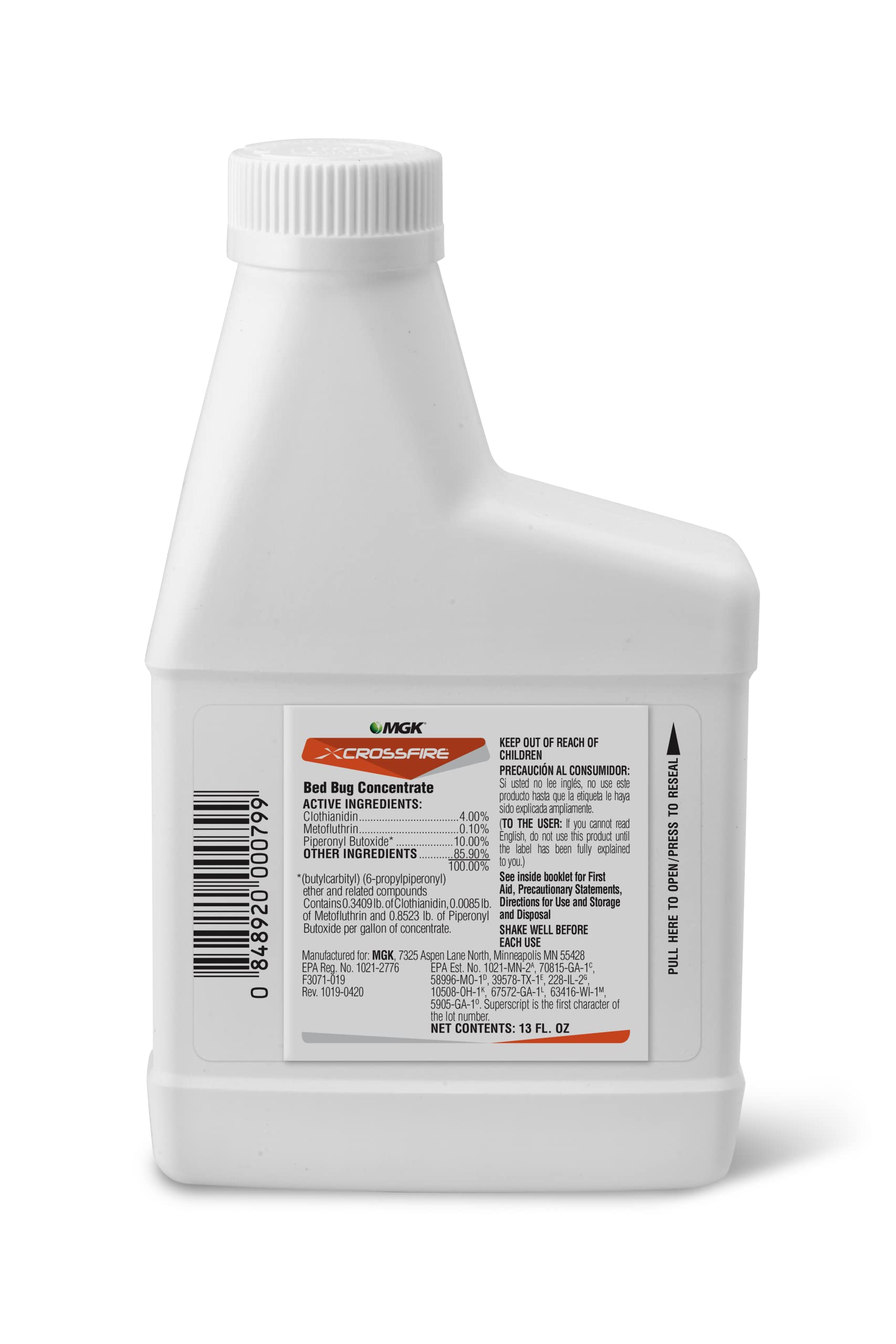 Crossfire Bed Bug Label