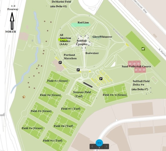 Delta Park Field Map
