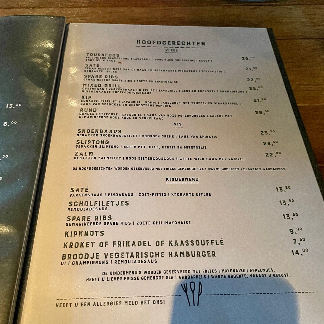 Diggels Menu