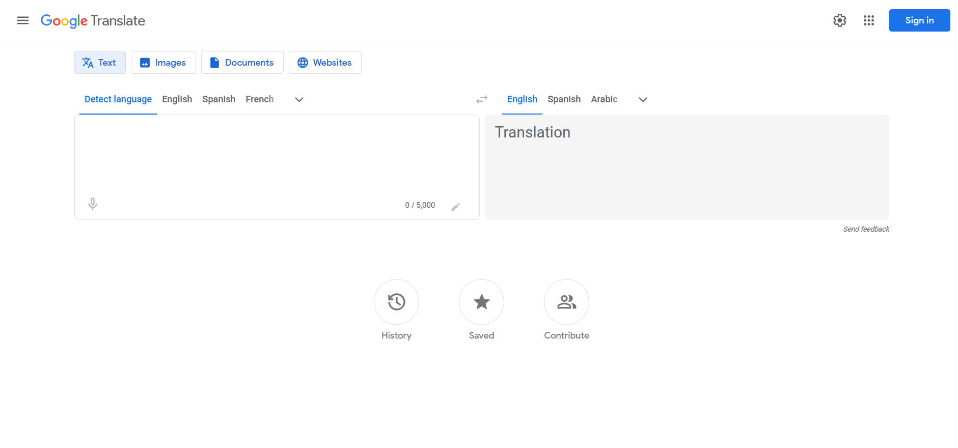 Google Translate English