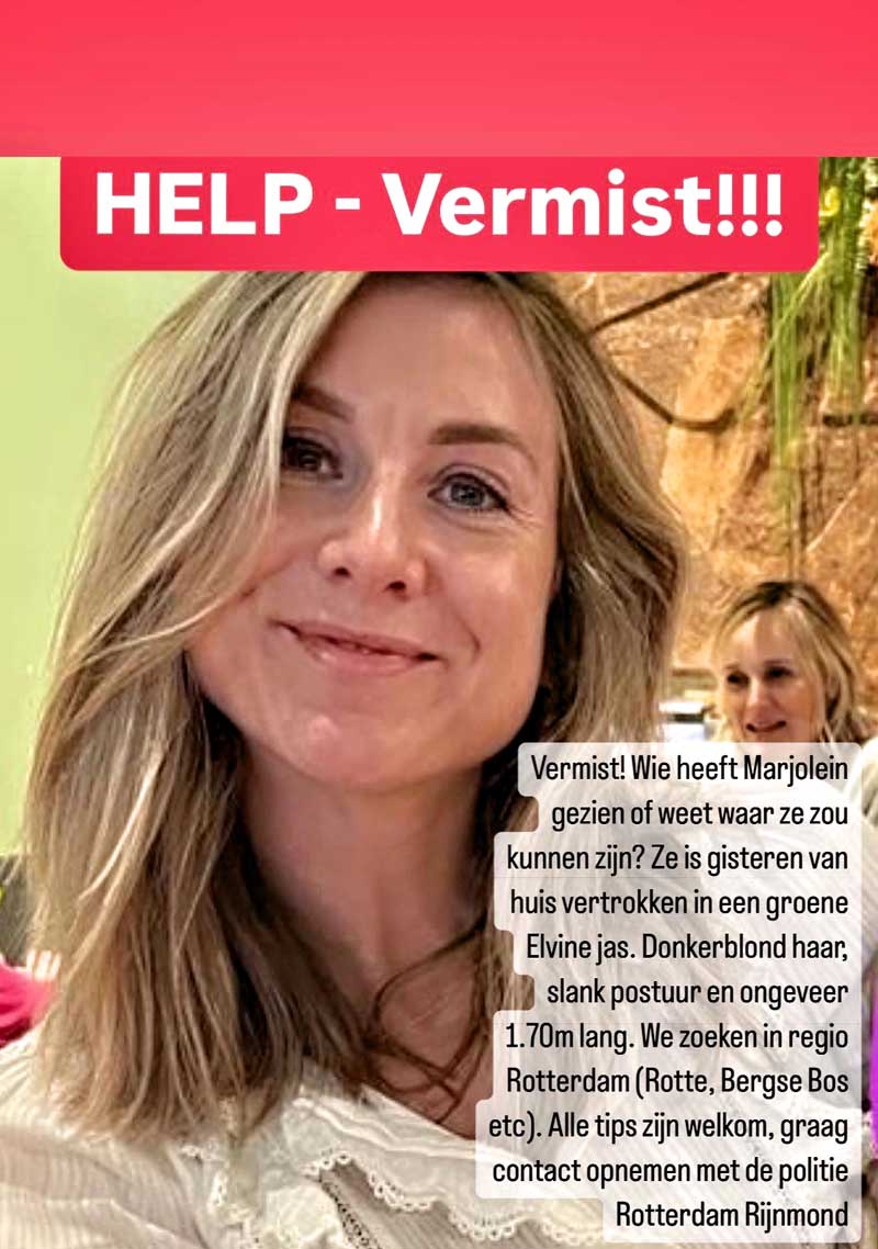 Marjolein Van Der Heide Vermist